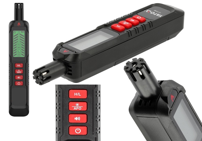 KIESZONKOWY WYKRYWACZ DETEKTOR WYCIEKÓW GAZÓW PALNYCH METAN PROPAN BUTAN TLENEK WĘGLA <50 ppm YATO YT-73150