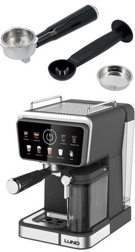 EKSPRES CIŚNIENIOWY KOLBOWY KAPSUŁKOWY ZE SPIENIACZEM 1350W 9W1 LUND 68502