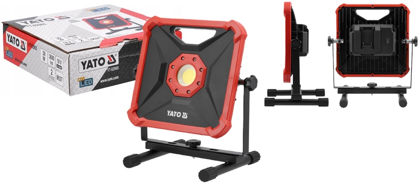 REFLEKTOR HALOGEN NAŚWIETLACZ LAMPA AKUMULATOROWA LED SAM KORPUS (BODY) 18V 30W 3600lm YATO YT-82965