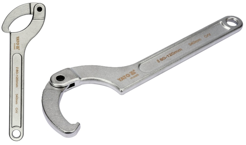 KLUCZ PRZEGUB HAKOWY Z NOSKIEM PRZEGUBOWYM 80-120mm YATO YT-01673
