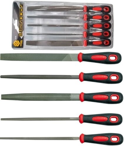 PILNIKI DO METALU 200MM, 5 SZT. STAL T12 VOREL 25166