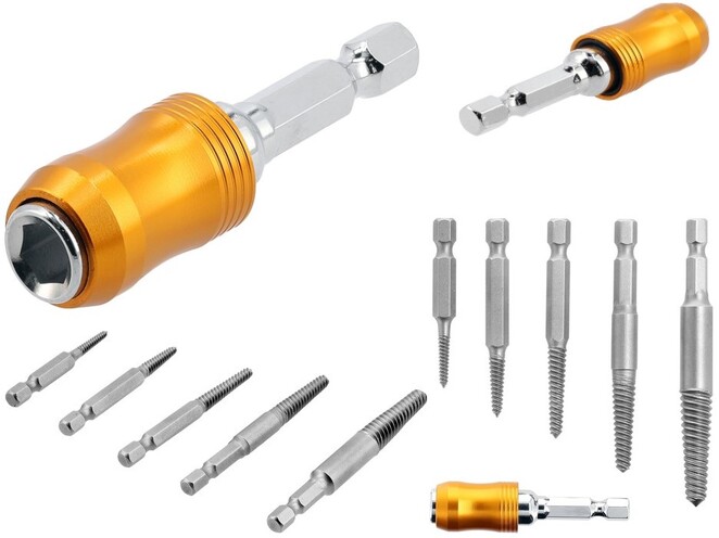 ZESTAW ŚCIĄGACZY WYKRĘTAKÓW EKSTRAKTORÓW DO ŚRUB 6 ELEMENTÓW YATO YT-05903