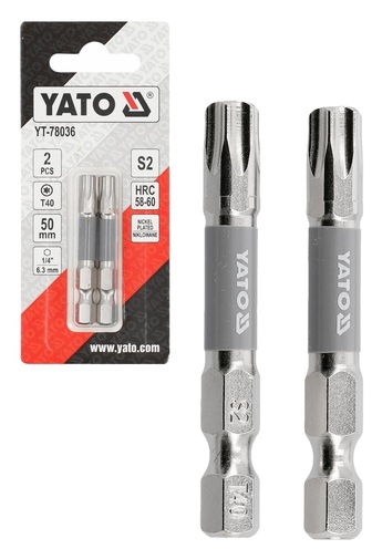BITY GROTY KOŃCÓWKI NIKLOWANE DO WKRĘTARKI TORX 1/4