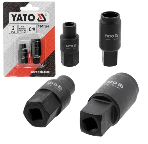 ZESTAW NASADEK NASADKI DO POMP WTRYSKOWYCH COMMON RAIL BOSCH VE TDI 3-KĄTNE YATO YT-17524