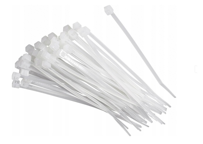 OPASKA PLASTIKOWA ZACISKOWA KABLOWA 500x8,0 mm 50 SZT. BIAŁA VOREL 73888