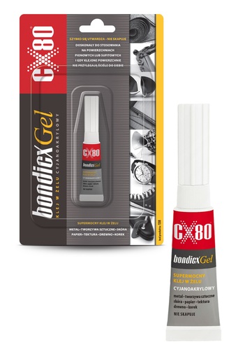 EKSPRESOWY UNIWERSALNY KLEJ CYJANOAKRYLOWY MOCNY BONDICX GEL 3g CX-80 60138