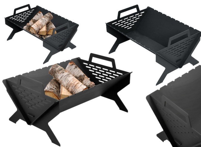 PALENISKO OGRODOWE STALOWE SKŁADANE C7 OGNISKO GRILL 50x35x27cm LUND 99708