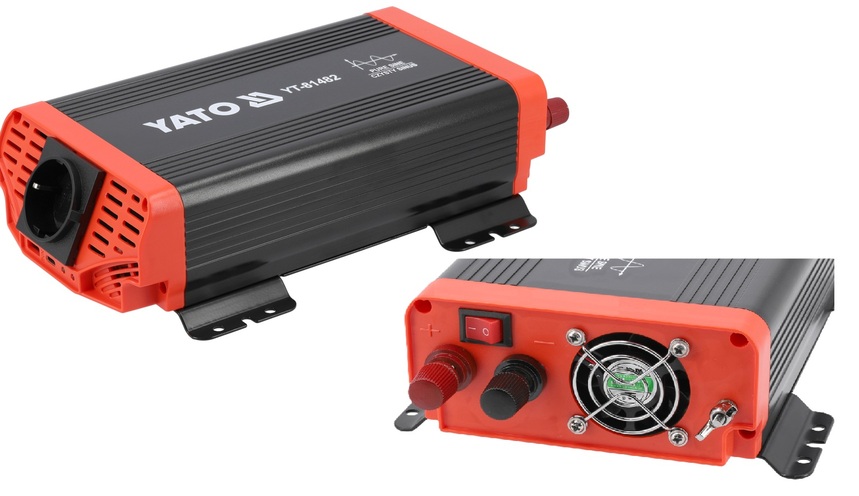 PRZETWORNICA NAPIĘCIA 12/230V 600W CZYSTY SINUS YATO YT-81482