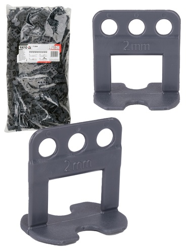 SYSTEM KLIPSÓW BRAMEK 700szt. DO POZIOMOWANIA PŁYTEK GLAZURY 2mm YATO YT-36944