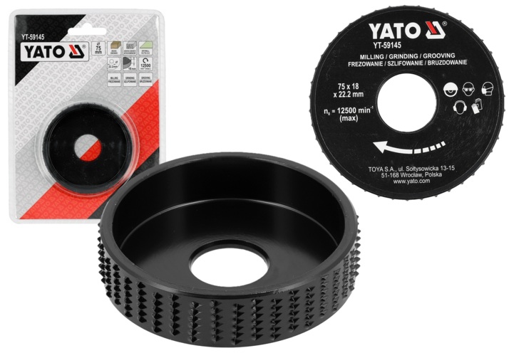 TARNIK TARCZA DO DREWNA BETONU PŁYT G/K FREZ TARNIKOWY 75mm YATO YT-59145