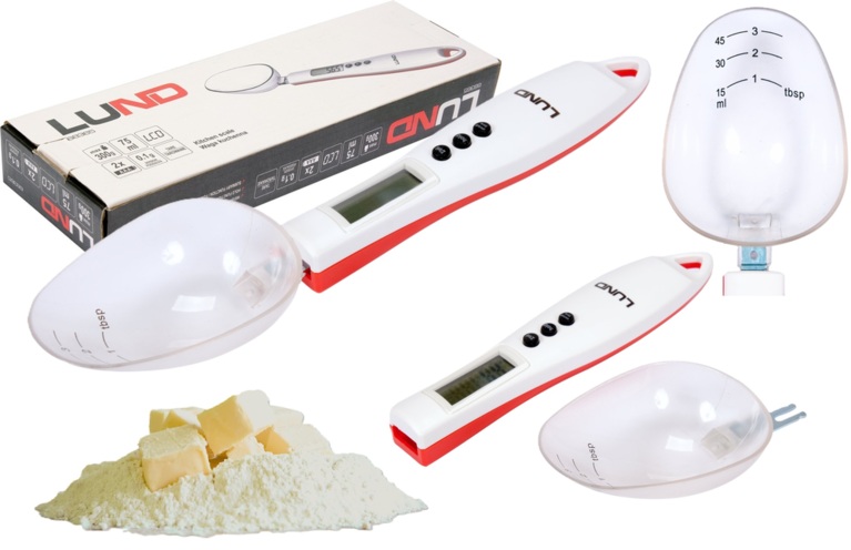 ELEKTRONICZNA PREZYCYJNA WAGA KUCHENNA ŁYŻKA MIARKA 0,3kg 75ml LUND 68365