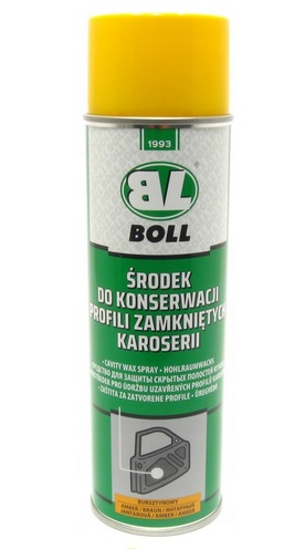  ŚRODEK DO KONSERWACJI PROFILI ZAMKNIĘTYCH SPRAY BURSZTYNOWY 500ml BOLL 001010