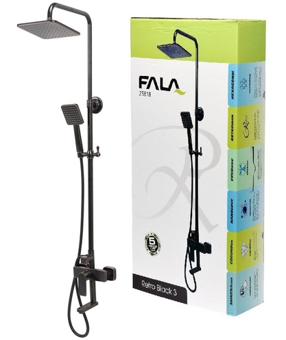 KOLUMNA PRYSZNICOWA RETRO BLACK 3 FALA 75818