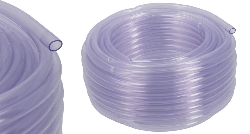 WĄŻ TECHNICZNY JEDNOWARSTWOWY NIEZBROJONY PRZEZROCZYSTY PVC 8mm 25m VOREL 81437