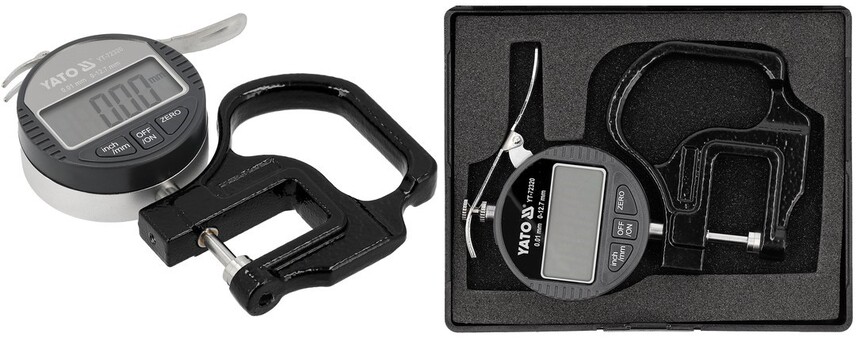 GRUBOŚCIOMIERZ ZEGAROWY 12,7MM / 0,01MM YATO YT-72320