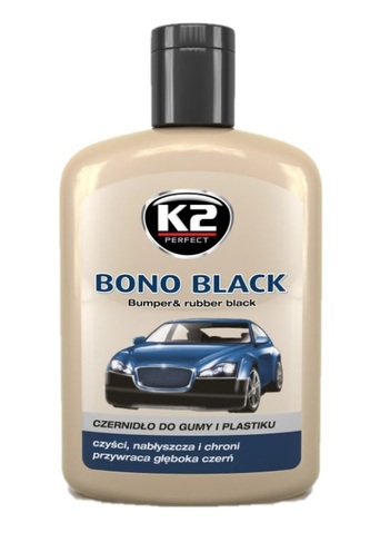 CZERNIDŁO DO GUMY I PLASTIKU K2 BONO BLACK 200ML