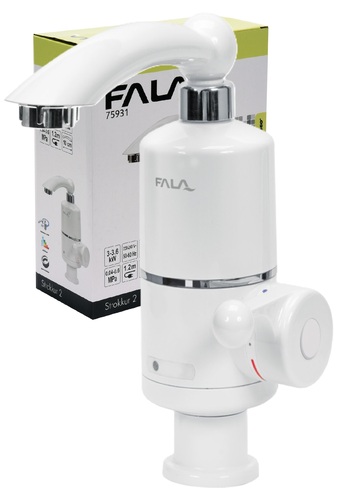 ELEKTRYCZNY PRZEPŁYWOWY PODGRZEWACZ WODY Z BATERIĄ UMYWALKOWĄ I WYLEWKĄ 3000W FALA 75931