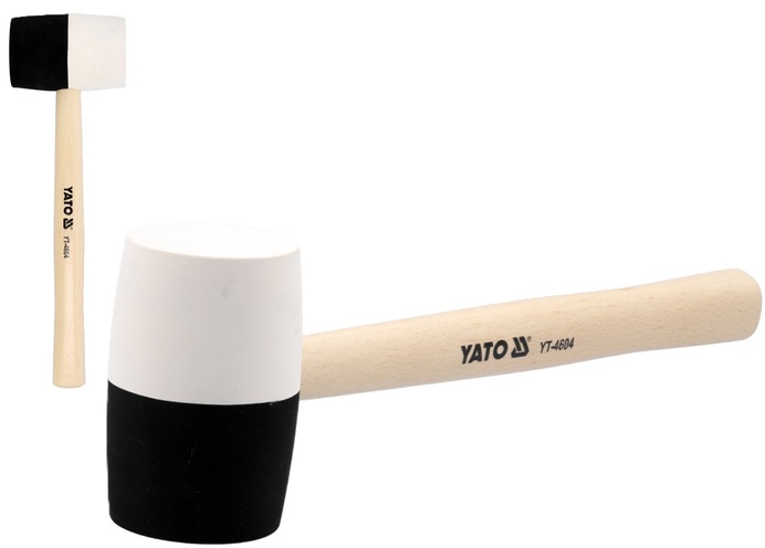 MŁOTEK GUMOWY Z DREWNIANYM TRZONKIEM 341mm 780g YATO YT-4604