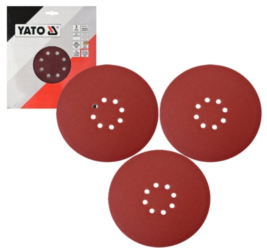KRĄŻKI KRĄŻEK ŚCIERNY dla YT-82340 YT-82350 79307 NA RZEP 225mm P180 YATO YT-83476