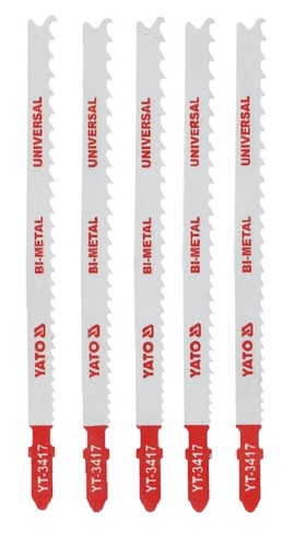 BRZESZCZOT DO WYRZYNARKI BIMETAL TYP T 10-5 TPI DO DREWNA METALU 5SZT 130 MM YATO YT-3417