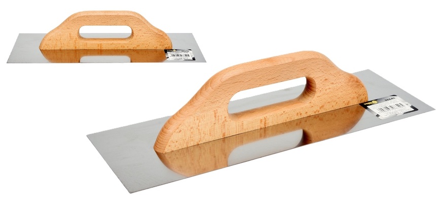 PACA TYNKARSKA GŁADKA NIERDZEWNA UCHWYT DREWNIANY 380x128mm VOREL 06640