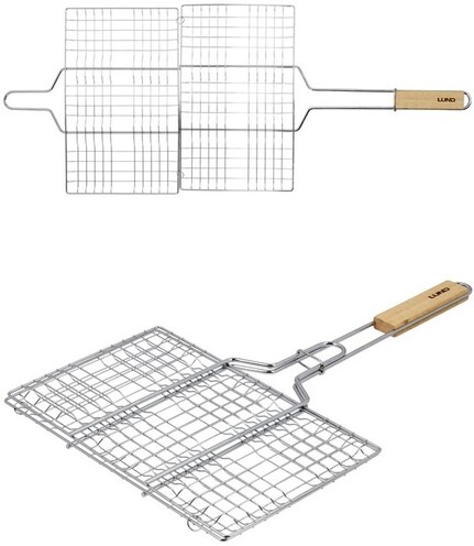 PRZENOŚNY CHROMOWANY RUSZT GRILLOWY 33 X 20 X 2CM LUND 99860 