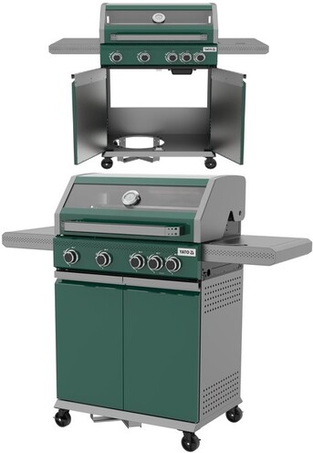 GRILL GAZOWY OKAYA 4+1 14,5KW Z SZYBĄ STAL NIERDZEWNA YATO YG-20035 