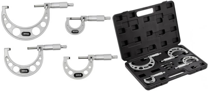 ZESTAW MIKROMETRÓW ZEWNĘTRZNYCH 4 SZT YATO YT-72304 