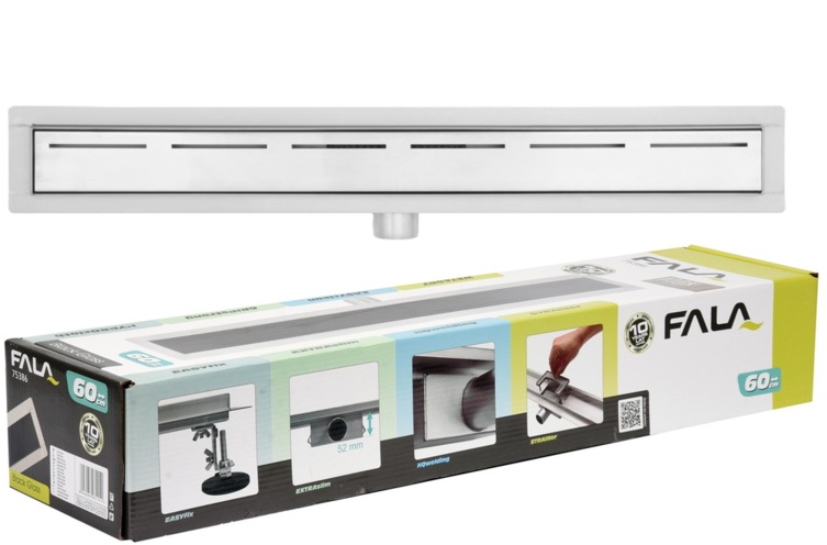 ODPŁYW LINIOWY LINE 80 CM WET&DRY NISKI SYFON POD PŁYTKĘ FALA 75450