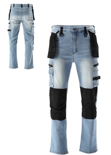 SPODNIE ROBOCZE MONTERSKIE STRETCH JEANS LIGHT BLUE r. S YATO YT-79070