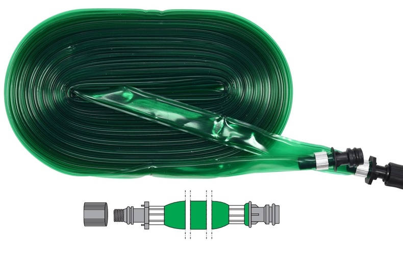 WĄŻ OGRODOWY ZRASZAJĄCY 16mm PŁASKI 15M FLO 89361