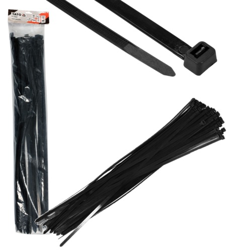 OPASKA PLASTIKOWA ZACISKOWA KABLOWA 760x12,6 mm 50 SZT. CZARNA YATO YT-70659