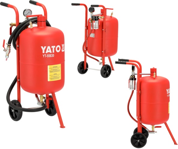  PIASKARKA SYFONOWA MOBILNA 4 DYSZE 1-4mm 40L YATO YT-55830