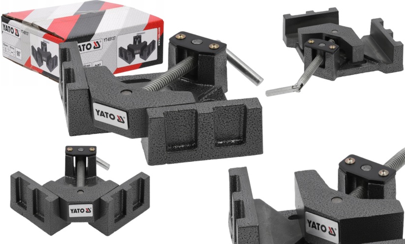 IMADŁO KĄTOWE ŚLUSARSKIE PRECYZYJNE ŚCISK KĄTOWY 90 STOPNI 60mm 150x150mm YATO YT-65137