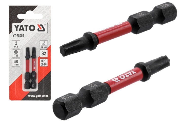 BITY GROTY KOŃCÓWKI UDAROWE DO WKRĘTARKI TORX 1/4