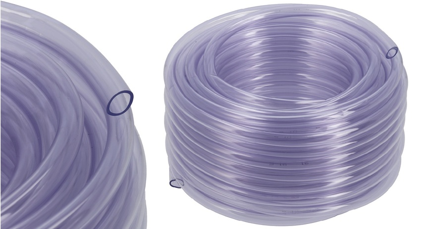 WĄŻ TECHNICZNY JEDNOWARSTWOWY NIEZBROJONY PRZEZROCZYSTY PVC 10mm 25m VOREL 81438
