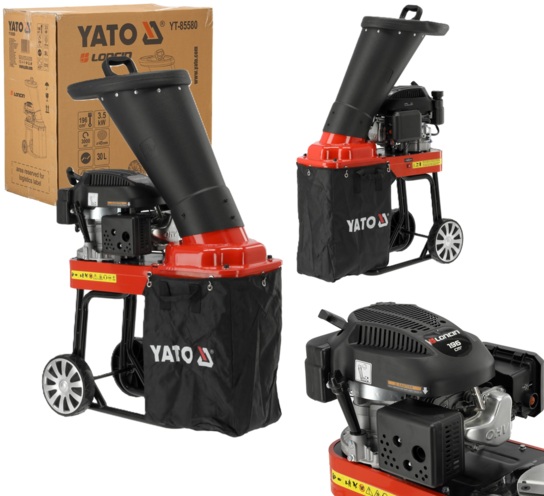 ROZDRABNIACZ RĘBAK SPALINOWY DO GAŁĘZI  KOSZ 30L max. 45mm LONCIN 4.76KM 196cm³ YATO YT-85580