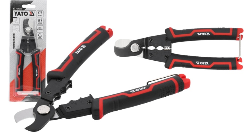 SZCZYPCE DO CIĘCIA PRZEWODÓW I ŚCIĄGANIA IZOLACJI 175mm YATO YT-19692