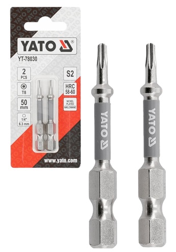 BITY GROTY KOŃCÓWKI NIKLOWANE DO WKRĘTARKI TORX 1/4