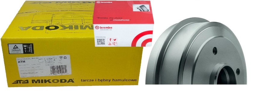 Bębny hamulcowe MIKODA 8908 + SZCZĘKI BREMBO S23530 - FIAT PUNTO (199_) GRANDE PUNTO (199_) GRANDE PUNTO Van (199) PUNTO EVO (199_) PUNTO EVO Van (199_) OPEL ADAM (M13) CORSA D (S07) CORSA D Van (S07) - OŚ TYLNA