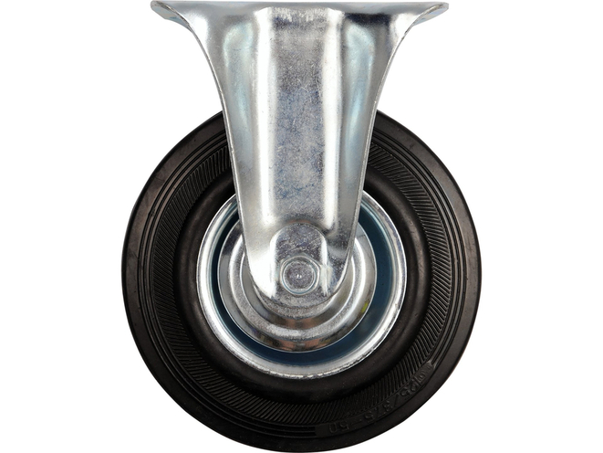 KÓŁKO STAŁE Z CZARNĄ GUMĄ 160MM VOREL 87305