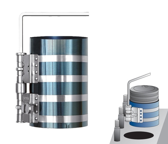 ZACISKACZ OPASKA DO PIERŚCIENI TŁOKOWYCH 90-175mm H=150mm YATO YT-0637