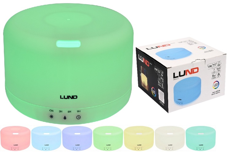LUND NAWILŻACZ POWIETRZA AROMATERAPIA LED 1L DYFUZOR ZAPACHOWY BIAŁY LUND 66906