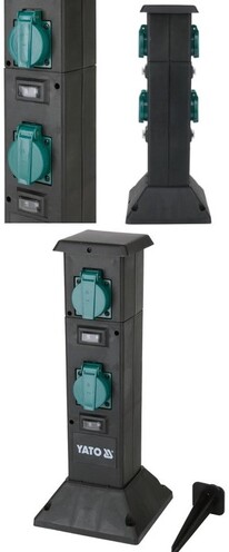 GNIAZDO OGRODOWE HERMETYCZNE SŁUPEK PP IP44 4X230V YATO YT-81274 