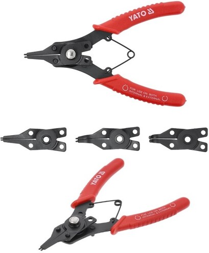 SZCZYPCE SEGERA Z WYMIENNYMI KOŃCÓWKAMI 160MM 4 KOŃCÓWKI YATO YT-2130