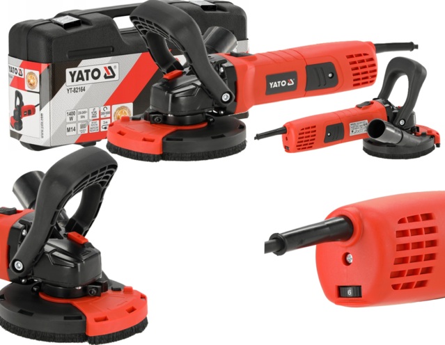 SZLIFIERKA DO BETONU TYNKÓW M14 125mm 1400W 230V YATO YT-82164