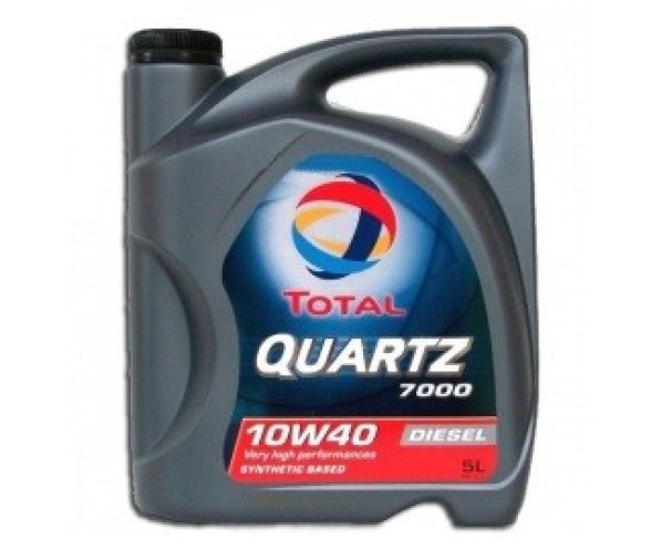 PÓŁSYNTETYCZNY OLEJ TOTAL 10W40 QUARTZ DIESEL 7000 10W40    - 5L