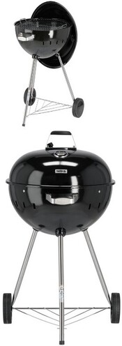 GRILL WĘGLOWY OKRĄGŁY 54CM CZARNY CHROMOWANY RUSZT ROŻEN YATO YG-20300 