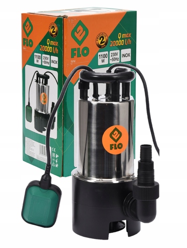 POMPA ZANURZENIOWA DO WODY BRUDNEJ INOX 1100W 14000 l/h FLO 79792
