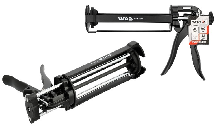 WYCISKACZ PISTOLET DO GESTYCH MAS SILIKONU AKRYLU KLEJU 300ML WZMOCNIONY YATO YT-67532